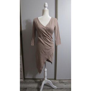 Fury Large Beige Bodycon Casual Occasion Dress